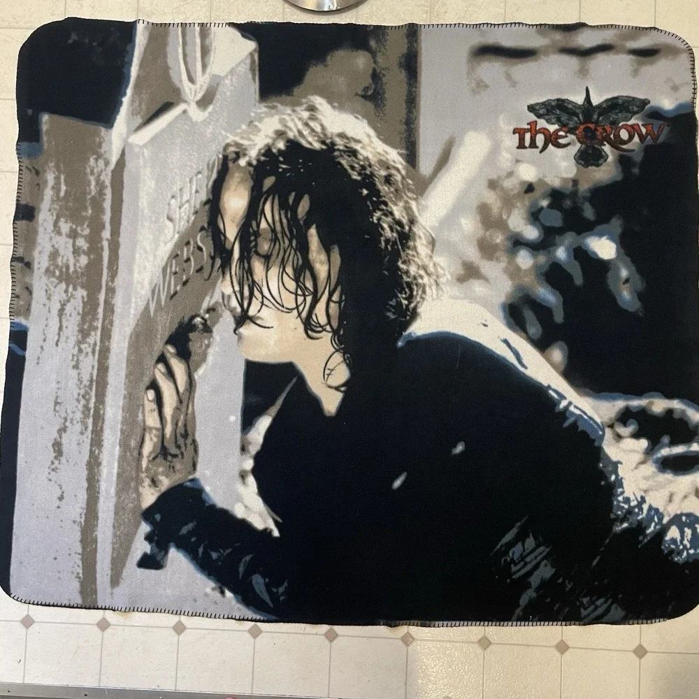 The Crow Movie Blanket Memorabilia Brandon Lee 56x47 Retro Horror Throw Blanket